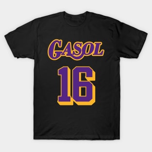 Pau Gasol Retired Jersey Tribute T-Shirt